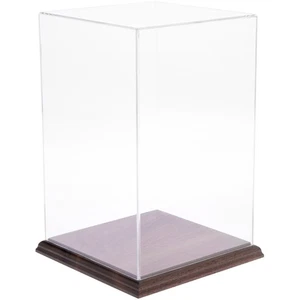 Plymor Clear Acrylic Display Case with Hardwood Base, 7" W x 7" D x 11" H - Picture 1 of 1