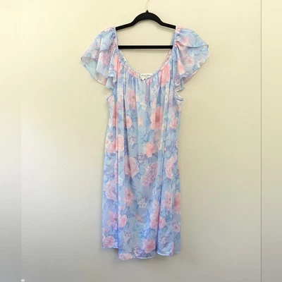 Camisón Miss Elaine Silk Essence Floral Manga Acampanada 2XL Foto 1 de 4