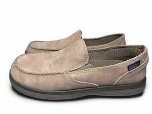 Patagonia Loafers Men’s Size 8.5 Maui Air Retro Khaki Leather Moc Casual NEW - Picture 1 of 12