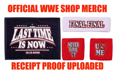 WWE TOALLA + CONJUNTO BANDA PARA EL SUDOR 2025 JOHN CENA DESPEDIDA TOUR DC FINAL MATCH PREVENTA Foto 1 de 4