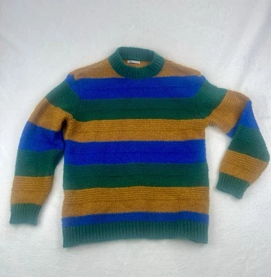 Zara Men’s Alpaca Wool Colorblock Sweater Size Medium Wool Blend - Image 1 of 4