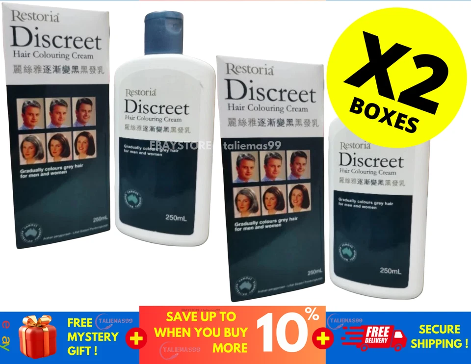 Crema Cabello Restoria Discreta 250 ml Cabello Gris Reversión y Restauración Natural del Color X2 Foto 1 de 4