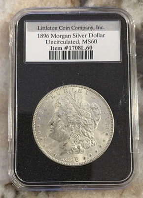 1896-P Morgan Silver $1 - Uncirculated Littleton Capsule - Image 1 of 4