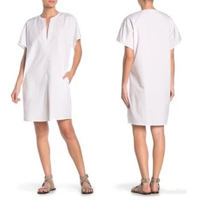 Vince Dress Womens S Cotton Popover Oversized Short Sleeve Pockets Minimalist - Picture 1 of 15