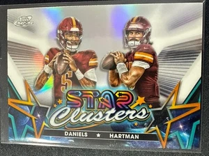 2024 Topps Chrome Cosmic Jayden Daniels & Sam Hartman Star Clusters Refractor RC - Picture 1 of 2