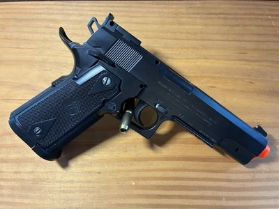 Airsoft 1911, dois pentes, munição, CO2 e chave Allen, sem blowback, réplica pesada. - Imagem 1 de 4