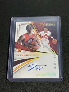2024-25 Immaculate Ja'Kobe Walter Rookie Introductions RC Auto #40/99 Raptors - Bild 1 von 2
