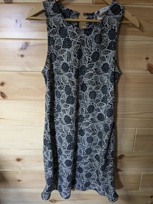 Jonathan Martin Womens Floral Dress Juniors 9 Black White Sleeveless Vintage  - Image 1 of 4