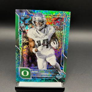2025 Bowman Chrome U #166 Justius Lowe Aqua Diamond /325 Oregon Ducks - Picture 1 of 2