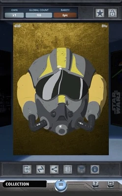 Star Wars Card Trader 2018 Resistance Helmets & Masks Bo Keevil 100cc Epic - Image 1 of 2