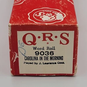 QRS Player Piano Roll Word Roll 9036 Carolina in the Morning Made in USA - Picture 1 of 6