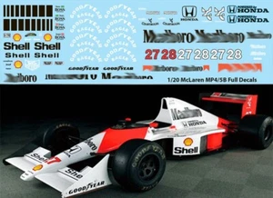1/20 Decals für McLaren MP4/5B AYRTON SENNA BERGER TBD67 - Bild 1 von 1