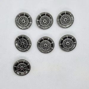 7 Metal shank Buttons Nautical - Picture 1 of 3