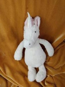 JELLYCAT Bashful Unicorn Plush Toy White 12" Tall Stuffed Animal - Picture 1 of 3