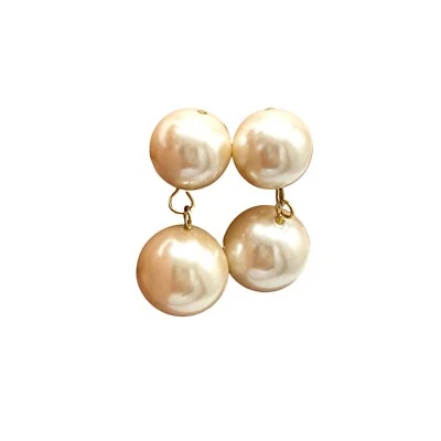 Pearl Drop Earrings Faux Pearl Dangle Earrings Statement Jewelry - Image 1 of 4