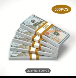 Réplica de dinero de facturas falsas mágicas utilería de película 500 50 k broma musical envío rápido - Imagen 1 de 19