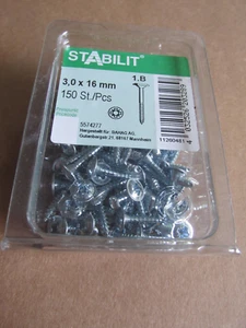 Marken Packung Rückwandschrauben Holzschrauiben 3x16mm  150Stück / AKTION UH1 - Bild 1 von 5