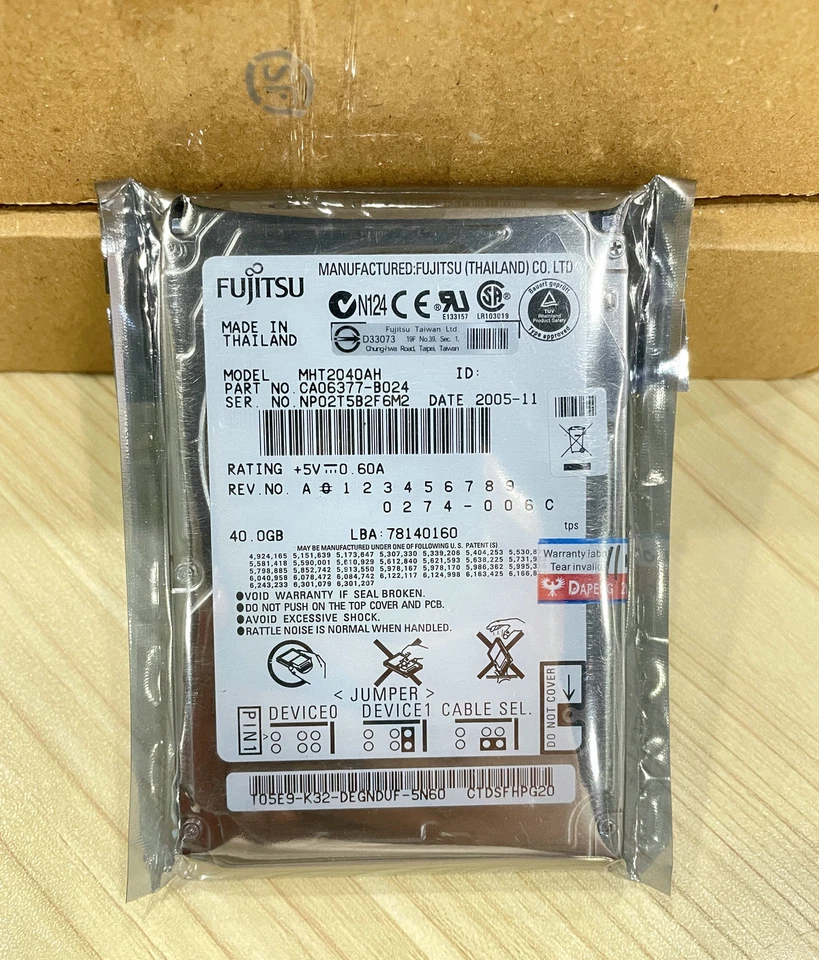Fujitsu 40GB 40 GB 5400 RPM,2.5" IDE 8MB MHT2040AH Hard Drive For Laptop HDD - Bild 1 von 3