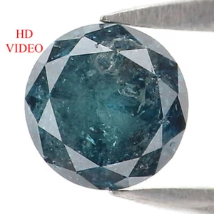 0.61 CT Natural Loose Round Cut Shape Diamond 5.20 MM Blue Color Diamond LQ8652 - Picture 1 of 8