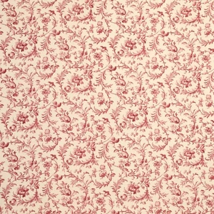 Laura Ashley Ironwork scroll in cranberry fabric remnant - Picture 1 of 1