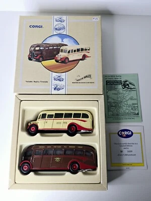 Corgi - The South Wales Bedford OB Coach & AEC Regal Bus Diecast #97075 - Image 1 of 4