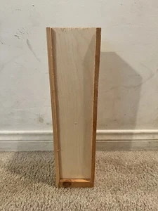 Unfertige hölzerne Weinkiste Kiste mit Schiebeverschluss Maße 4”x4”x14,5” - Bild 1 von 7