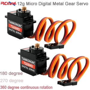 Servomotor micro digital de engranajes metálicos TS08MD 12 g 2 piezas 4,8-6,0 V para coche robot radiocontrol - Imagen 1 de 4