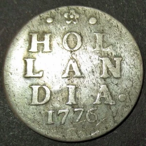 Magic Key Date 1776 Date of Independence! Colonial New York Silver Lion Dime Hol - Picture 1 of 4