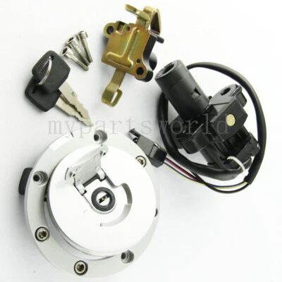 Juego de llaves de bloqueo de asiento con tapa de gas combustible interruptor de encendido para Honda CB-1 CB400F CB1000F Foto 1 de 4