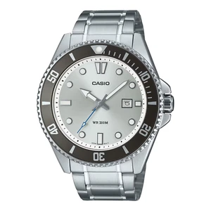 Reloj Casio para hombre con correa de acero inoxidable plateado esfera blanca polar MDV-107D-7AVDF - Imagen 1 de 1