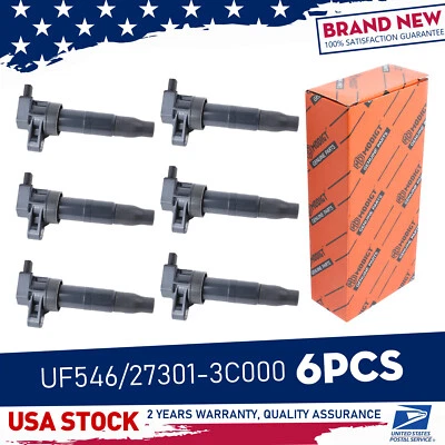 Bobinas de encendido calidad OEM UF546/27301-3C000 6 piezas para Kia Sedona V6 3,3 L 2015-17 Foto 1 de 4