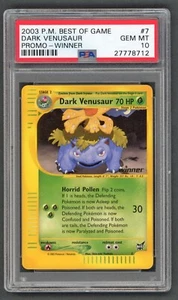 Pokemon Cards - PSA 10 Dark Venusaur 7 - Best of the Game Promo GEM MT - PSA10 - Picture 1 of 3
