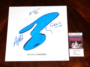 NEW ORDER BERNARD SUMNER, PETER HOOK X4 SIGNED BEST OF 12X12 ALBUM PHOTO JSA!! - Picture 1 of 1