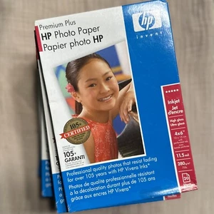 Original Inkjet HP Premium Plus Fotopapier 4 x 6 Hochglanz 20 Blatt / 9 Stück - Bild 1 von 2
