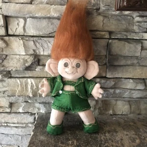 Handmade Troll Doll! 12” Rust Hair Imprinted Eyes! Outfit! Unique! - Picture 1 of 10