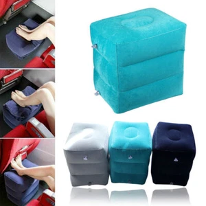 Portable Travel Inflatable Footrest Leg Foot Rest Plane Pillow Pad Three Layer - Picture 1 of 15