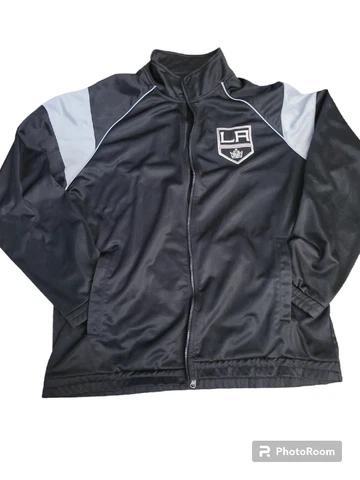 NHL LA Kings Track Jacket Black Men's Size XL Preowned Cover