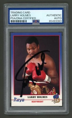 Larry Holmes Signed 1991 Kayo Card #189 (PSA) Heavyweight Boxer Boxing Auto - Image 1 of 2