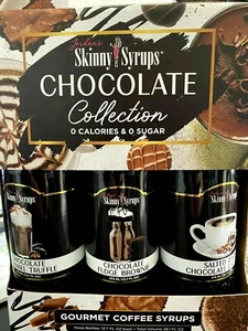 NIB Skinny Salted Dark Chocolate Espresso Coffee Syrup Halloween Gift Sugar Free - Picture 1 of 5