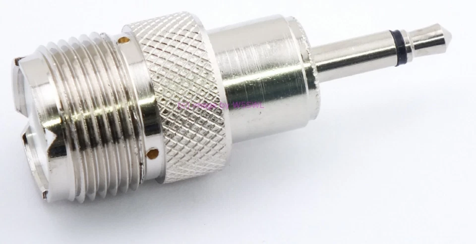 UHF Female to 3.5mm Male Plug Coax Connector Adapter - by W5SWL - Image 1 of 1