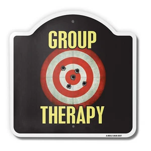 Group Therapy 18" X 18" Heavy-Gauge Aluminum Architectural Sign - Picture 1 of 4