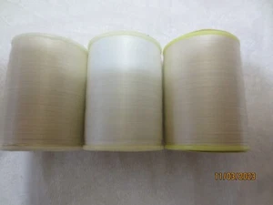 Lot Of 3 J&P Coats Super Sheen Quilting Cotton Thread 250 Yards White & 2 Ivory - Picture 1 of 2
