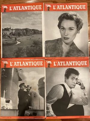 L'ATLANTIQUE SS LIBERTE Lote de 4 - ENERO 1956 - Programa Primera Clase Foto 1 de 4