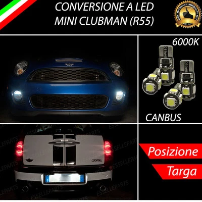 COPPIA LUCI DI POSIZIONE + COPPIA LUCI TARGA 5 LED CANBUS MINI CLUBMAN - Immagine 1 di 3