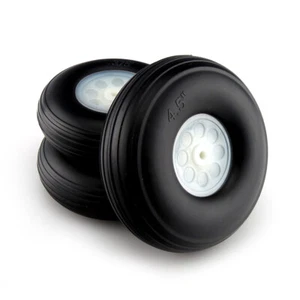 1 pair of 3.75" /95.3mm RC Airplane PU wheel with Plastic Hub(D95.25x H34x5mm) - Picture 1 of 12