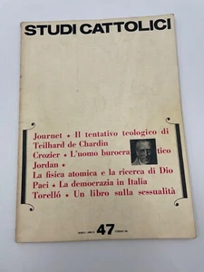 Studi Cattolici N. 47 1965 libro sulla sessualità Democrazia in Italia Fisica at - Imagen 1 de 3
