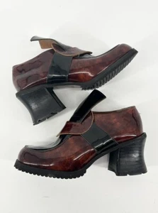 Underground London 90s does 1970s stacked disco mod made in England shoes uk 3 - Picture 1 of 6