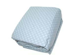 Juego de sábanas Cuddl Duds de algodón pesado azul grisáceo geo diamante franela Queen - Imagen 1 de 4