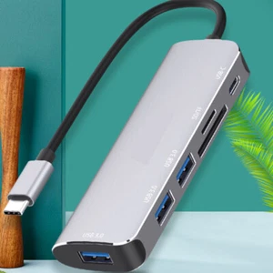 SD/TF card reading Multi-function Docking Station USB3.0 HUB Splitter Extender - Picture 1 of 6