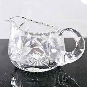 Vintage Bleikristall Davidstern 3" Klarschliff Geätzt Glas Schüssel Milchkännchen Krug - Bild 1 von 24
